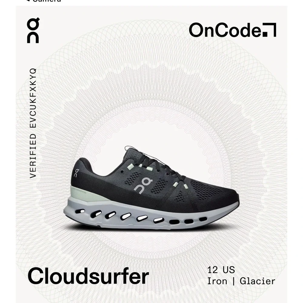 On Cloudsurfer Men 12 Iron Glacier Running Shoes CloudTec Phase 3MD10422762